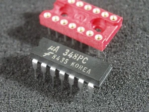 Vintage 1984 uA348PC IC for Distortion Overdrive Effects Pedal FuzZ LM348 NOS - Picture 1 of 6