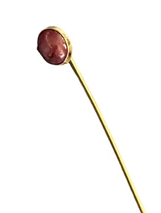 10k Yellow Gold Ruby Antique Edwardian Stick Pin Stickpin - Picture 1 of 5