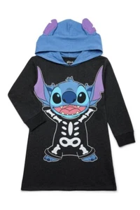 Disney Lilo & Stitch Girl Shirt Dress Halloween Costume Hoodie Size 4-12 Cosplay - Picture 1 of 5
