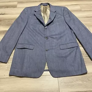 Brooks Brothers Sport Coat Mens 44 XL Jacket Grey Wool Silk Linen Herringbone - Picture 1 of 11