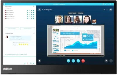 Lenovo ThinkVision M14 14 inch Monitor | Full HD 1920x1080 | 300 Nit | 2xUSB Typ - Image 1 of 4