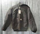 NWT Carhartt Men's Quilted Flannel Lined Duck Active Jacket J140 BLACK Small