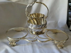 Interesting Antique whalker hall  Decanter Stand ? Silver Plated Double Coaster  - Picture 1 of 12