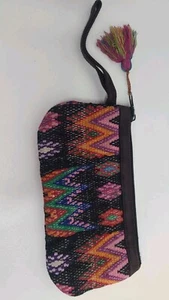 Lumily Zipper Pouch Tassel Mutlicolor Woven Clutch Makeup Boho Hippie Festival - Picture 1 of 8