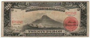 PHILIPPINES 1929 20 Pesos, Pick 77, B534a - Picture 1 of 2