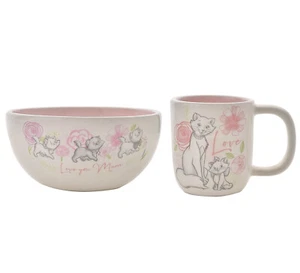 Walt Disney Becher und Müslischale Schälchen Marie & Duchesse Frühstücksset *NEU - Bild 1 von 4