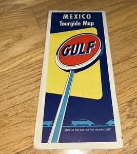 1954 GOLFO OLIO / MAPPA TOURGIDE del MESSICO - Foto 1 di 14