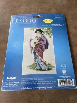 Janlynn Kit Punto de Cruz Contado Dama Oriental 023-0118 Nuevo de Lote Antiguo Sellado 10x16 De Colección Foto 1 de 2