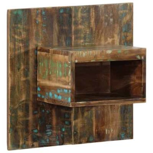 Bedside Cabinet Multicolour 50x27x50 cm Solid Wood Reclaimed - Picture 1 of 11