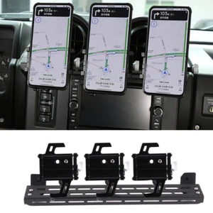 Dashboard Central Console Multiple Phone Holder Mounts Trim For Hummer H2 03-07 - Picture 1 of 25