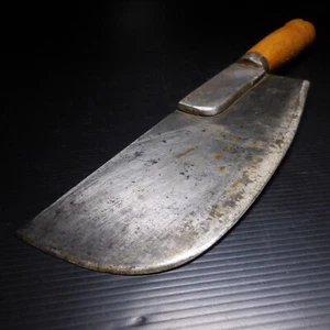 N24.502 couperet hachoir boucher métier La Parfaite France acier fondu 1950 - Imagen 1 de 24