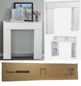 Kaminkonsole Deko Kamin Umrandung Geheimfach XL Stauraum 107x100cm Holz Konsole - Bild 1 von 4