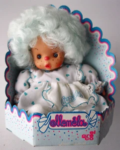 RARE VINTAGE 80'S MEMELA PATAPOUFA EL GRECO DOLL ROSEBONBON GREECE GREEK NEW ! - Picture 1 of 7