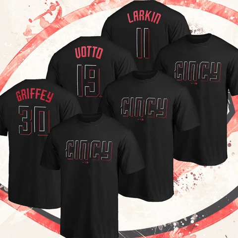 SALE!!! Griffey Jr., Votto, Larkin Cincinnati Reds Name & Number T shirt S_5XL Cover