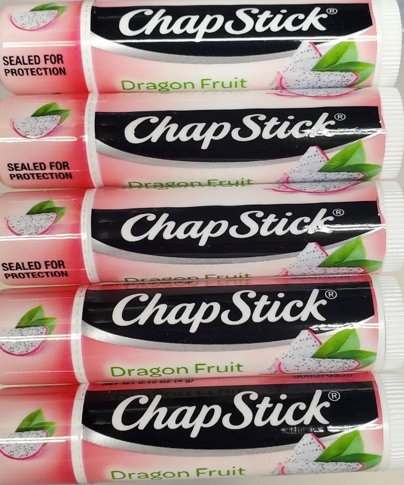 Lot Of 5 Chapstick - DRAGON FRUIT Lip Balm Free Shipping