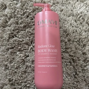 Omave ~ Coconut & Vanilla Radiant Glow Body Wash w/ Vitamin C & Rosehip - Picture 1 of 8