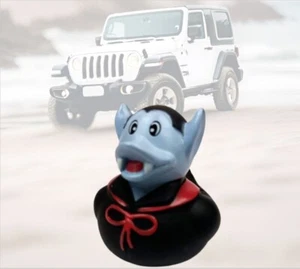 Dracula Rubber Duck Jeep Ducking 2" - Halloween Vampire Monster Jeep Cruising - Picture 1 of 5
