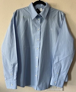 NUEVO CON ETIQUETAS LAUREN Ralph Lauren Purepress ETIQUETA NEGRA Camisa Abotonada TOP Elástica XL - Imagen 1 de 9