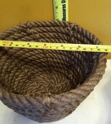 Woven Metal Rope Basket Planter Flower Pot Bronze Tone Window Box 7"H x 5"W NEW - Image 1 of 4