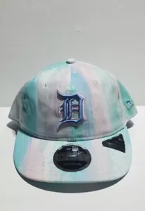 Detroit Tigers New Era Painted Retro Crown 9FIFTY Snapback Hat Cap MLB Tie Dye - Picture 1 of 7