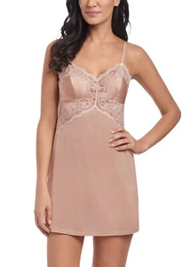 WACOAL LACE AFFAIR ROSE DUST / ANGEL WING CHEMISE SLIP SIZE S / 10 BNWT - Picture 1 of 1