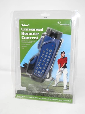 Radio Shack Golf Bag 3-in-1 Universal Remote Control TV VCR Cable Infrared NEW - Image 1 of 4
