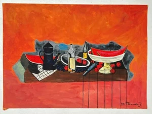 Rufino Tamayo (Handmade) Drawing On old Paper Signed & Stamped Mixed Media - Picture 1 of 4