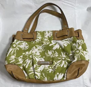 Bolso de mano Hobo floral verde blanco de lona Etienne Aigner - Imagen 1 de 8