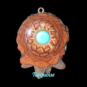 Knobcone  W/ 6mm TURQUOISE Pendant  - Picture 1 of 2