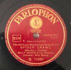 Rare 10" 78Rpm Parlophon Billy Banks & His Orchestra Spider Crawl/Bugle Call Rag