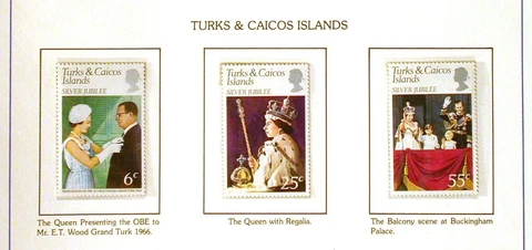 TURKS & CAICOS ISLANDS Queens Silver Jubilee, MNH   set of 3 stamps Cover