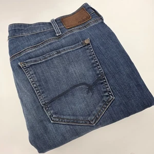 Mavi Matt Blue Jeans Mens 38x30 Relaxed Straight Leg Denim Stretch Medium Wash - Picture 1 of 16