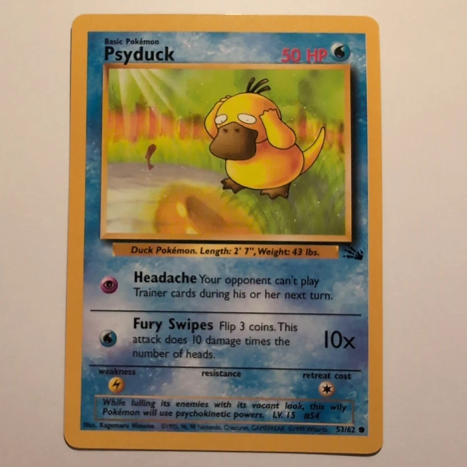 Psyduck - Pokemon TCG Karte - Fossil - 53/62 - 1999 - English - Bild 1 von 2