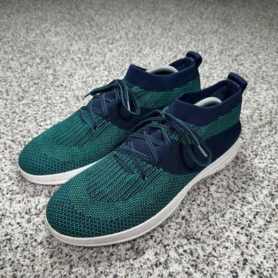 Zapato Deportivo Fitflop Hombre Uberknit Sin Cordones Alto Azul Marino/Verde Periquito Talla 10 Foto 1 de 4