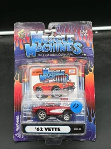 Muscle Machines 2000 Funline 1/64 '62 1962 Chevy Corvette Vette Die-cast MOC New - Picture 1 of 2