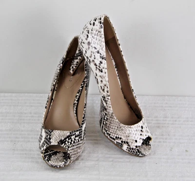 Bandolino Women's Rainaa Peep Toe Platform Pumps 5 Snake Natural Multi NWOB - Image 1 of 4