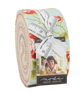 Moda STITCHED Fig Tree JELLY ROLL 40 strips Quilt FABRIC - Image 1 of 4