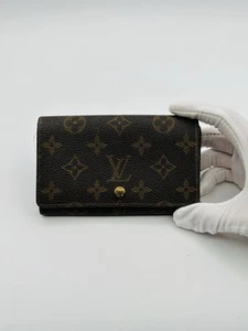 Louis Vuitton Compact Wallet Brown Authentic LV Monogram Zip - Picture 1 of 12