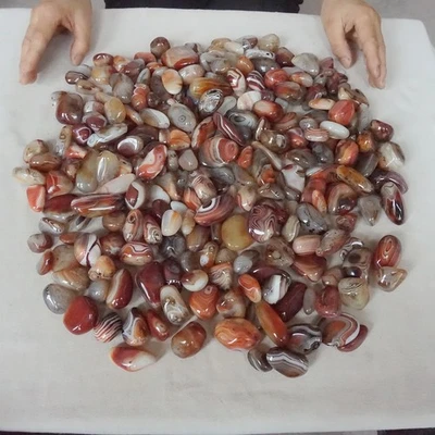 Piedras de palma de cristal de ágata cornalina Sardonyx con bandas naturales de 9,8 lb 250 piezas curación Foto 1 de 4