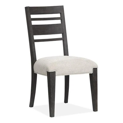 Magnussen Home Plum Creek Ravenwood Black Upholstered Side Chair Two Pack - Image 1 of 4