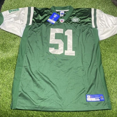 Jonathan Vilma New York Jets Reebok Jersey Mens 56 Stitched Nfl Football New Off - Image 1 of 4