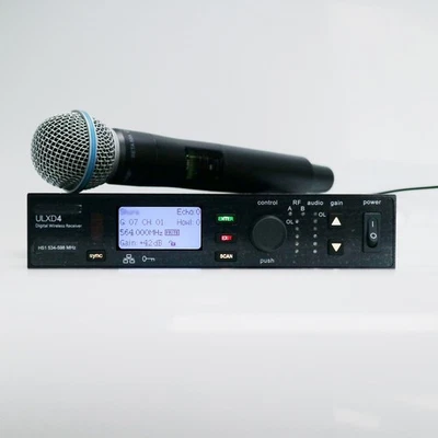 Advanced ULXD24-Beta58 Wireless Microphone Digital LED ULXD4 Receiver ULXD2 Hand - Image 1 of 4