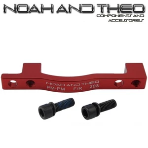 Ultralight Disc Brake Adapter Front 203mm POST PM Fork to PM Brake Caliper RED - Picture 1 of 3