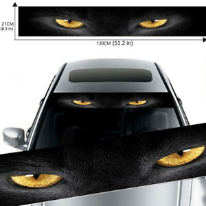 130cm*21cm Yellow Eye Leopard  Decal Vinyl Sticker Fit For Car Front Windshield