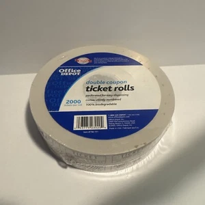 Double Ticket Roll Raffle Drawing 2000 Count Office School Reunion Party Coupon - Picture 1 of 4