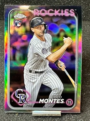 2024 Topps Chrome Refractor COCO MONTES RC  #182  FREE SHIPPING - Image 1 of 2