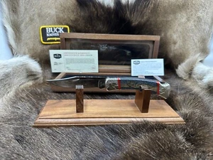 Buck David Yellowhorse Vintage 110 Running Free" Knife Mint In Box & COA - Picture 1 of 24