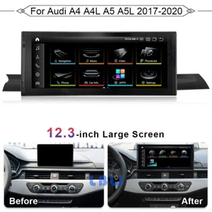 Car Stereo 12.3" Android 12 GPS Screen Player For Audi A4 A4L A5 A5L 2017-2020 - Picture 1 of 12