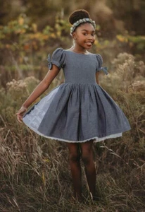 NEW Girls WDW Well Dressed Wolf Grey Meg Dress Size 8 NWT - Beautiful IRL - Picture 1 of 8