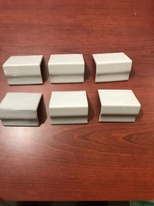 Vintage 80er Set (25) 3" Bullnose Trim B-Ware Keramikfliese leicht grau - Bild 1 von 8